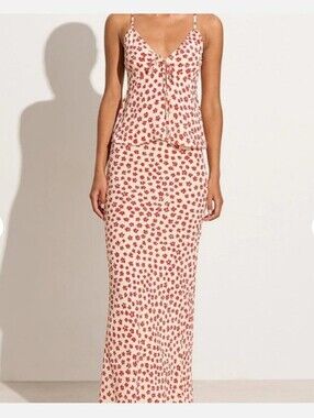 Faithfull The Brand Gita Red Skirt Set s4